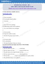 Đề thi học kì 2 Tiếng Anh 5 iLearn Smart Start - Đề số 1